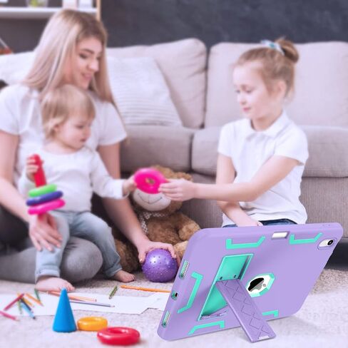 حافظة BENTOBEN iPad الجيل العاشر، حافظة iPad 10.9 بوصة 2022، حافظة iPad 10، حافظة نحيفة بمسند مقاوم للصدمات، حماية قوية من السيليكون الناعم، غطاء حماية للفتيات والنساء والأولاد، أرجواني/نعناعي in Kuwait