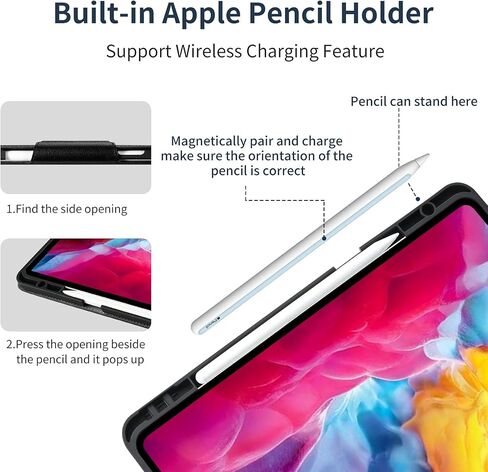Gexmil Genuine Leather Case for iPad Mini 6 Generation,iPad Mini 8.3 inch 2021,Magnetic Closure,Pencil Holder,Shockproof Real Leather Cowhide Cover,Pencil 2 Wireless Charging,Sand Dark Brown in Saudi Arabia