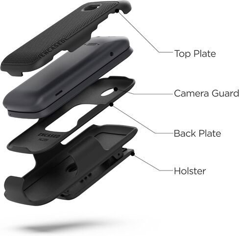 Encased Phone Holster for SmartFlip/Alcatel Go Flip 3 Belt Clip Case (DuraClip Series) (4052R / 4052C / 4052W) in Saudi Arabia