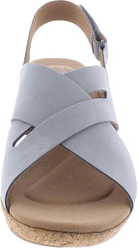 Rockport Womens Briah Slot Sling Leather Wedge Sandals Blue 10 Medium (B,M) in Saudi Arabia