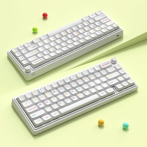 D66 Wireless Mechanical Keyboard - 2.4G/Bluetooth/Wired, 1000Hz Polling Rate, Volume Knob, RGB Backlit, Premium Gaming Experience, Gateron Red Switch, Stars Theme in Saudi Arabia