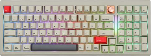 لوحة مفاتيح CIDOO V98 للألعاب من الألومنيوم بنسبة 96%، لوحة مفاتيح ميكانيكية ذات حشية مع 5 طبقات حشوة، QMK قابلة للبرمجة، BT5.0/2.4 جيجا هرتز/USB-C لوحة مفاتيح مخصصة قابلة للتبديل السريع مع أغطية مفاتيح PBT لـ Win/Mac in Kuwait