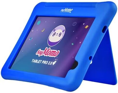 SoyMomo Anti-cyberbullying Tablet for Kids with Remote Parental Control App, WiFi, Bluetooth, 8" Screen, 64GB Memory, 4GB RAM, Camera, 5000 mHa, Extra Durable Silicone Case (Blue) in Saudi Arabia