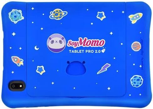 SoyMomo Anti-cyberbullying Tablet for Kids with Remote Parental Control App, WiFi, Bluetooth, 8" Screen, 64GB Memory, 4GB RAM, Camera, 5000 mHa, Extra Durable Silicone Case (Blue) in Saudi Arabia