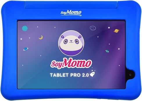SoyMomo Anti-cyberbullying Tablet for Kids with Remote Parental Control App, WiFi, Bluetooth, 8" Screen, 64GB Memory, 4GB RAM, Camera, 5000 mHa, Extra Durable Silicone Case (Blue) in Saudi Arabia