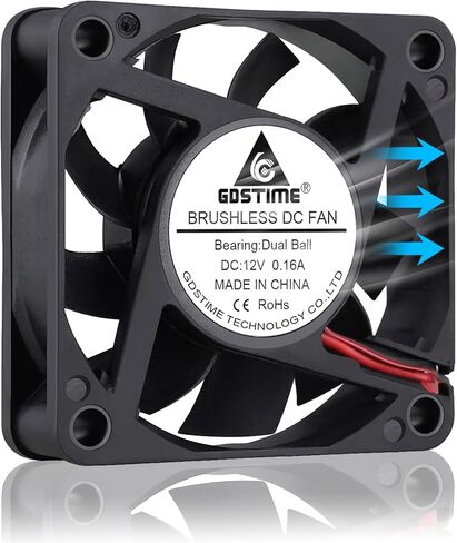GDSTIME محمل كروي مزدوج 60 مم × 60 مم × 15 مم 12 فولت مروحة تبريد عالية السرعة بدون فرشاة in Kuwait
