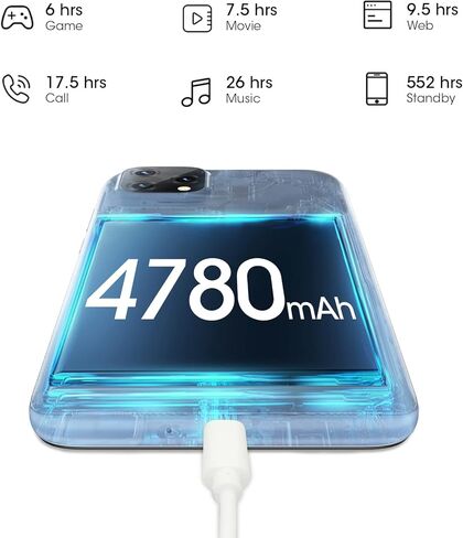 Blackview A55 Android 11 Smartphone - Unlocked Dual SIM Cell Phone with 6.5" HD+ Display, 4780mAh Battery, 8MP Camera in Saudi Arabia