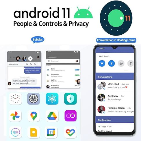 Blackview A55 Android 11 Smartphone - Unlocked Dual SIM Cell Phone with 6.5" HD+ Display, 4780mAh Battery, 8MP Camera in Saudi Arabia