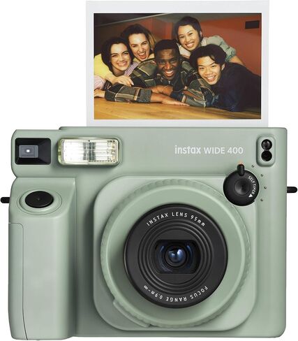 حزمة كاميرا Fujifilm Instax Wide 400 للفيلم الفوري مع طباعة ملونة لفيلم Fuji Instax Wide الفوري (40 ورقة) + حقيبة سفر + بطاريات قابلة لإعادة الشحن مع شاحن ومجموعة تنظيف العدسات in Saudi Arabia