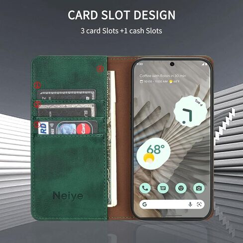 for Google Pixel 7 Pro Wallet Case with [RFID Blocking] Card Slot Stand Strong Magnetic Flip Fold Leather Protective Phone Case for Google Pixel 7 Pro Case Wallet(6.7 inch-Green) in Saudi Arabia