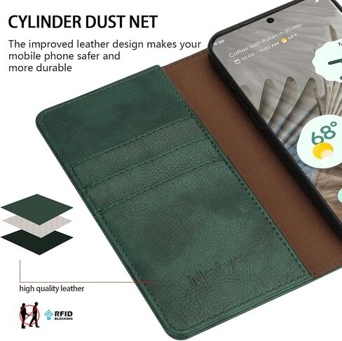 for Google Pixel 7 Pro Wallet Case with [RFID Blocking] Card Slot Stand Strong Magnetic Flip Fold Leather Protective Phone Case for Google Pixel 7 Pro Case Wallet(6.7 inch-Green) in Saudi Arabia