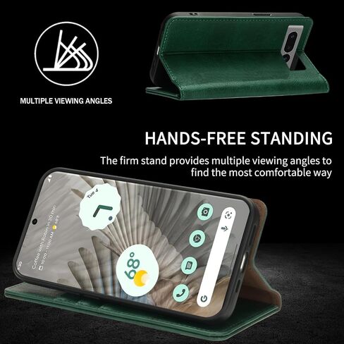for Google Pixel 7 Pro Wallet Case with [RFID Blocking] Card Slot Stand Strong Magnetic Flip Fold Leather Protective Phone Case for Google Pixel 7 Pro Case Wallet(6.7 inch-Green) in Saudi Arabia