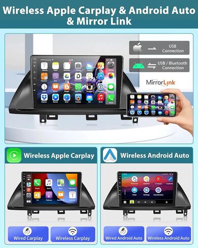 Podofo Carplay Android Auto Car Stereo for Honda Odyssey 2005 2006 2007 2008 2009 2010,10.1 Inch Touchscreen Car Radio Receiver with Bluetooth/GPS/Mirror Link/SWC/WiFi+MIC+AHD Backup Camera in Saudi Arabia
