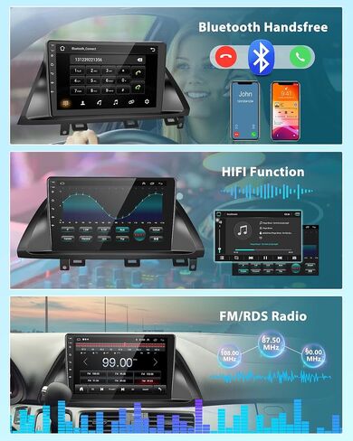 Podofo Carplay Android Auto Car Stereo for Honda Odyssey 2005 2006 2007 2008 2009 2010,10.1 Inch Touchscreen Car Radio Receiver with Bluetooth/GPS/Mirror Link/SWC/WiFi+MIC+AHD Backup Camera in Saudi Arabia