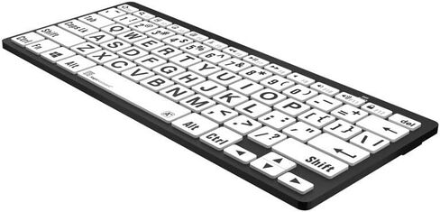 Logickeyboard BT Wireless مع طباعة كبيرة • لأجهزة الكمبيوتر التي تعمل بنظام Windows • أحرف سوداء على مفاتيح بيضاء • p/n LKB-LPBW-BTPC-US in Saudi Arabia