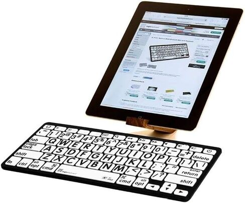Logickeyboard BT Wireless مع طباعة كبيرة • لأجهزة الكمبيوتر التي تعمل بنظام Windows • أحرف سوداء على مفاتيح بيضاء • p/n LKB-LPBW-BTPC-US in Saudi Arabia