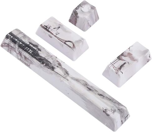 أغطية مفاتيح مخصصة للوحة المفاتيح الميكانيكية، 4 مفاتيح عالمية PBT Keycap Set Space ESC أدخل Numpad أدخل Keycap DIY Keycap Combo مع رسم المناظر الطبيعية الصينية in Kuwait