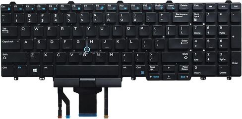 لوحة مفاتيح أمريكية لجهاز Dell Latitude E5550 E5570 5580 5590 5591 / Dell Precision 3510 3520 7510 7520 7710 7720 كمبيوتر محمول مع مؤشر بدون إطار (بدون إضاءة خلفية) in Kuwait