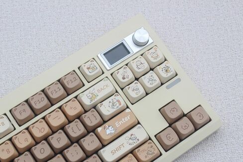 MAO Profile Keycaps، أغطية مفاتيح لطيفة على شكل قطة أغطية مفاتيح مخصصة 134 مفتاحًا، أغطية مفاتيح PBT Dye-sub للوحة المفاتيح الميكانيكية مجموعة أغطية مفاتيح كاملة الحجم (وردي كيتي) in Saudi Arabia