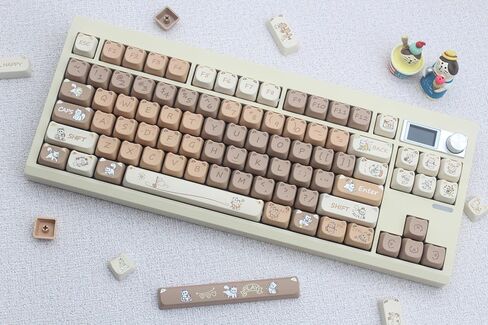 MAO Profile Keycaps، أغطية مفاتيح لطيفة على شكل قطة أغطية مفاتيح مخصصة 134 مفتاحًا، أغطية مفاتيح PBT Dye-sub للوحة المفاتيح الميكانيكية مجموعة أغطية مفاتيح كاملة الحجم (وردي كيتي) in Saudi Arabia