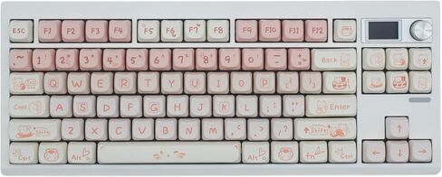 MAO Profile Keycaps، أغطية مفاتيح لطيفة على شكل قطة أغطية مفاتيح مخصصة 134 مفتاحًا، أغطية مفاتيح PBT Dye-sub للوحة المفاتيح الميكانيكية مجموعة أغطية مفاتيح كاملة الحجم (وردي كيتي) in Saudi Arabia