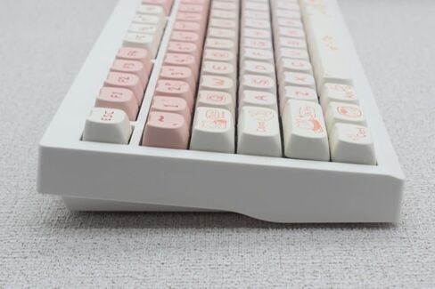 MAO Profile Keycaps، أغطية مفاتيح لطيفة على شكل قطة أغطية مفاتيح مخصصة 134 مفتاحًا، أغطية مفاتيح PBT Dye-sub للوحة المفاتيح الميكانيكية مجموعة أغطية مفاتيح كاملة الحجم (وردي كيتي) in Saudi Arabia
