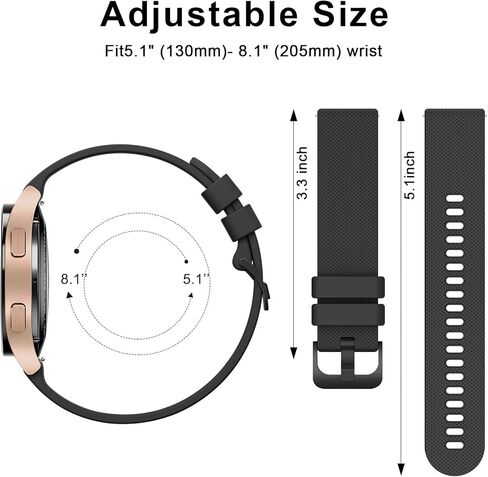 حزام Wanme متوافق مع Amazfit GTR 4 / GTR 3 Pro / GTR 3 / GTR 2e / GTR 2 / GTR 47 مم ساعة ذكية، 22 مم سريع الإصدار من السيليكون البديل حزام معصم رياضي لـ Amazfit GTR 4 / 3 / 2 العصابات الرجال النساء in Saudi Arabia