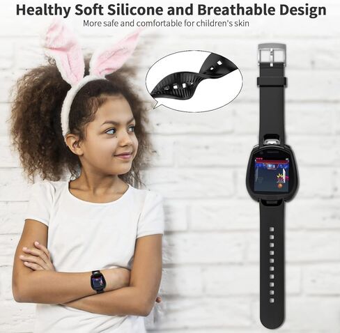 Sport Band Compatible with Little Tikes Tobi 1 2 Robot Smartwatch, Soft Silicone Breathable Replacement Bands Strap with Bumper Protective Case for Children Tobi Robot Smart Watch in Kuwait