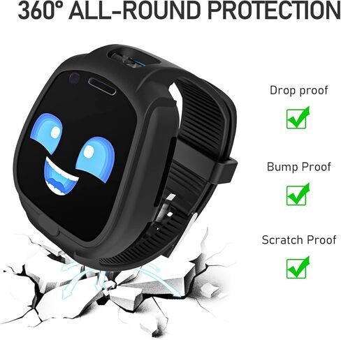 Sport Band Compatible with Little Tikes Tobi 1 2 Robot Smartwatch, Soft Silicone Breathable Replacement Bands Strap with Bumper Protective Case for Children Tobi Robot Smart Watch in Kuwait