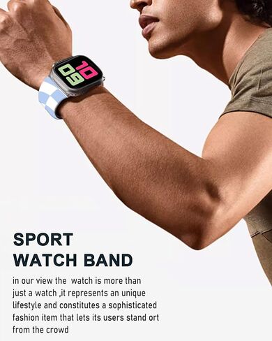 Sport Watch Band Compatible with Apple Watch Band 38mm 40mm 41mm Women, Soft Silicone Floral Print Sport Strap Replacement Wristbands for iWatch Series Ultra 9 8 7 6 5 4 3 2 1 SE in Saudi Arabia