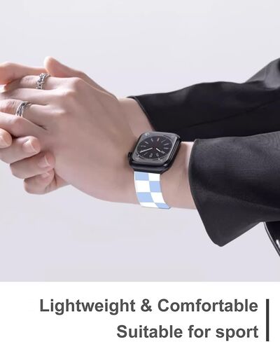 Sport Watch Band Compatible with Apple Watch Band 38mm 40mm 41mm Women, Soft Silicone Floral Print Sport Strap Replacement Wristbands for iWatch Series Ultra 9 8 7 6 5 4 3 2 1 SE in Saudi Arabia