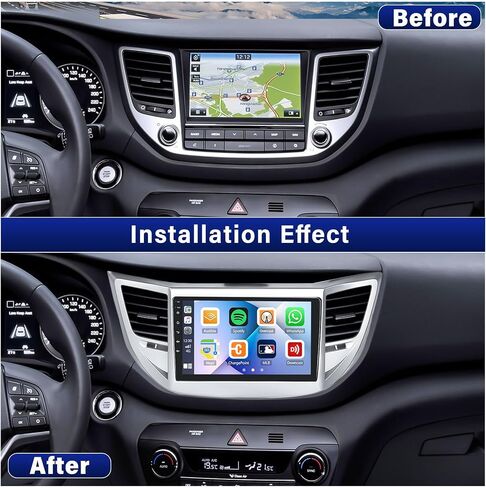 [2+64G] ستيريو سيارة Android 13 لسيارة Hyundai Tucson 2015-2018 مع Carplay&Android Auto، راديو سيارة بشاشة تعمل باللمس 9 بوصة مع وصلة مرآة GPS WiFi Bluetooth FM/RDS HiFi SWC Dual USB/AUX-in+كاميرا احتياطية in Saudi Arabia