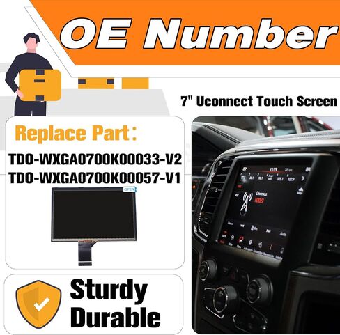 شاشة لمس مقاس 7 بوصات مع شاشة LCD، مجموعة راديو الملاحة متوافقة مع Jeep Compass 2017 2018 2019 2020. استبدال # TDO-WXGA0700K00033-V2 TDO-WXGA0700K00057-V1. in Saudi Arabia