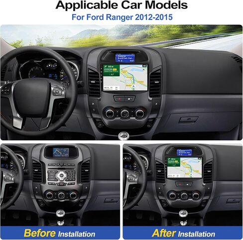 2G+64G Car Stereo Radio with Wireless CarPlay Android Auto for Ford Ranger 2012-2015 Android 13 Radio 9" Touch Screen Bluetooth Car Radio with GPS Navigation HiFi WiFi FM Head Unit with Backup Camera in Saudi Arabia
