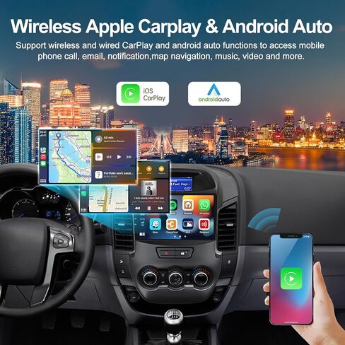 2G+64G Car Stereo Radio with Wireless CarPlay Android Auto for Ford Ranger 2012-2015 Android 13 Radio 9" Touch Screen Bluetooth Car Radio with GPS Navigation HiFi WiFi FM Head Unit with Backup Camera in Saudi Arabia