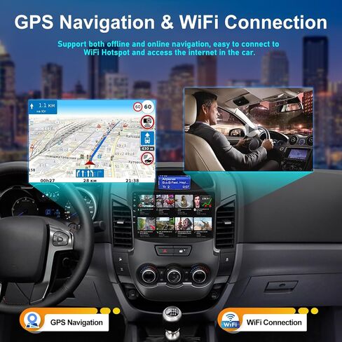 2G+64G Car Stereo Radio with Wireless CarPlay Android Auto for Ford Ranger 2012-2015 Android 13 Radio 9" Touch Screen Bluetooth Car Radio with GPS Navigation HiFi WiFi FM Head Unit with Backup Camera in Saudi Arabia