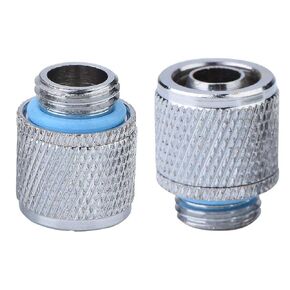 Water Cooling Compression Fitting for Soft Tubing,G1/4 2 Points Inner Diameter 8MM+12MM Outer Diameter,Fast Fittings for Computer Water Cooling System