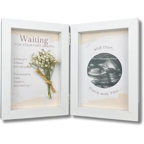 First Breath Ultrasound Frame - Unique Ultrasound Frame- Pregnancy Keepsake - Sonogram Frame for Pregnant Friend- Pregnancy Announcement for Grandparents/Husband
