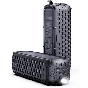 Solar Powered Bike Speaker, Bluetooth 5.1, 15H Playtime, Portable True Wireless Stereo Bicycle Speaker for Motorcycles, Hiking, Camping, and Outdoor Adventures (1-Pack)