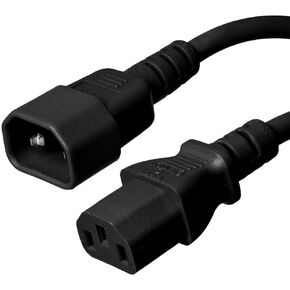 3 أقدام (1 متر) 18AWG سلك تمديد الطاقة لشاشة الكمبيوتر C13 إلى C14 كابل الطاقة 3 أقدام (1 متر) الكمبيوتر إلى PDU 10 أمبير سلك تمديد الطاقة CNE23176 (10 عبوات)