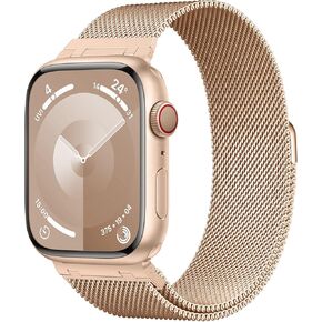 Metal Stainless Steel bands Compatible with Apple Watch Band 40mm 38mm 41mm 42mm 44mm 45mm 49mm for Women Men,Mesh Strap Magnetic Clasp Milanese Loop for iWatch Bands SE Ultra/2 Series 9 8 7 6 5 4 3 2 in Kuwait