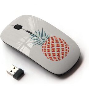 [ Optical 2.4G Wireless Mouse ] Pineapple Polygon Minimalist Weed