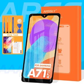 OLED for Samsung Galaxy A71 4G Screen Replacement LCD Display A715F A715F/DS A715W A715X Touch Screen Digitizer Glass Assembly with Repair Tools (Oringinal Size,Support Fingerprint)