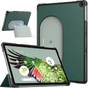 TiMOVO Designed for Google Pixel Tablet Case 11 inch (2023), Slim PU Leather Trifold Stand Cover Case for Pixel Tablet, Compatible with Charging Speaker Dock, MidnightGreen