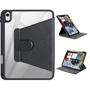 Rotating Case 10.9 Compatible with 10th Gen iPad Case Clear,iPad Cover 10th Generation 2022 with Pencil Holder,360 Degree Rotating Folio Stand Cover,Soft TPU Cover,Sleep/Wake Cover,Dark Blue