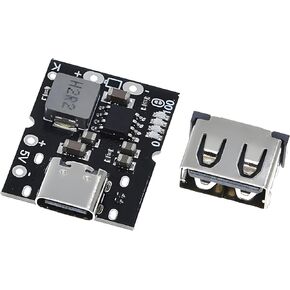 5pcs JacobsParts USB-C Integrated Charging and Discharging Module DIY Power Bank 5V 2A, Optional USB-A Connector, Compatible with 4.2V/4.35V Lithium Battery