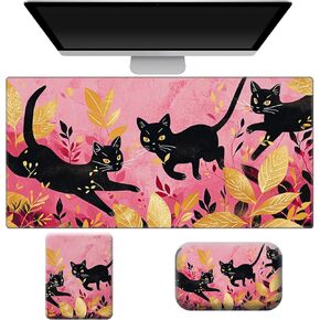 Keyboard Wrist Rest Pad + 2 Mouse Wrist Rest Pad + Mouse Pad + Coaster, Ergonomic Mouse Pad and Keyboard Wrist Rest Set, Easy Typing Pain Relief, Wrist Rests Rose Butterfly Design Fit Home Office