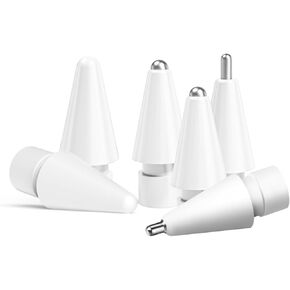 Replacement Tips for Apple Pencil 2nd Generation & 1st Generation Tips, Pencil Nibs Accessories for iPad Pro Pencil 2/1 Gen(6 Pack)