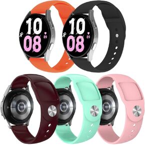 TPU Watch Band for Women, Soft Strap Wristband for Galaxy Watch 7/6/5/4 40mm 44mm, Galaxy Watch FE, Galaxy Watch 4/6 Classic, Galaxy Watch 5 Pro