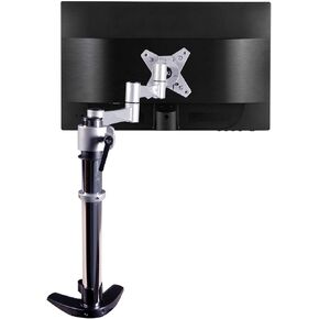 QualGear Qg-Dm-02-016 3 Way Articulating Dual Desk Mount for 13-27 Inches Flatpanel Monitors, Silver